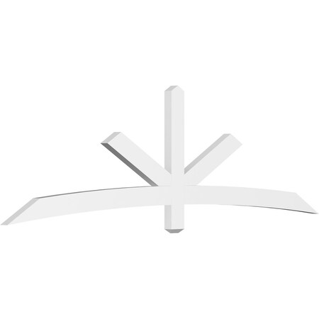 Ekena Millwork Alberta Architectural Grade PVC Gable Bracket, 96"W x 28"H x 2"D x 4"F, 7/12 Pitch GBP096X28X0204ALB00